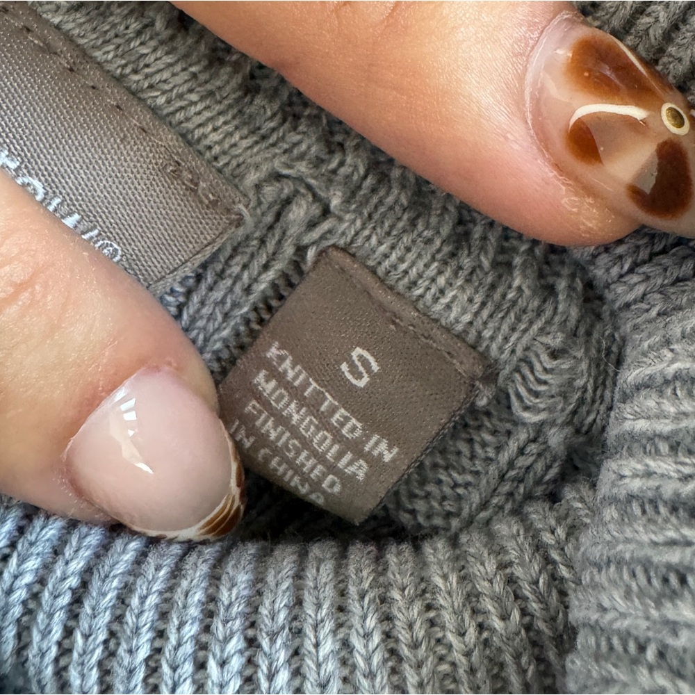 Croft & Barrow Grey Ribbed Turtleneck Long sleeve Pullover - Picture 4 of 6